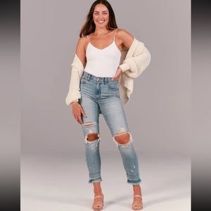 Abercrombie Fitch The Mom High Rise Jeans Size 00 24 Short